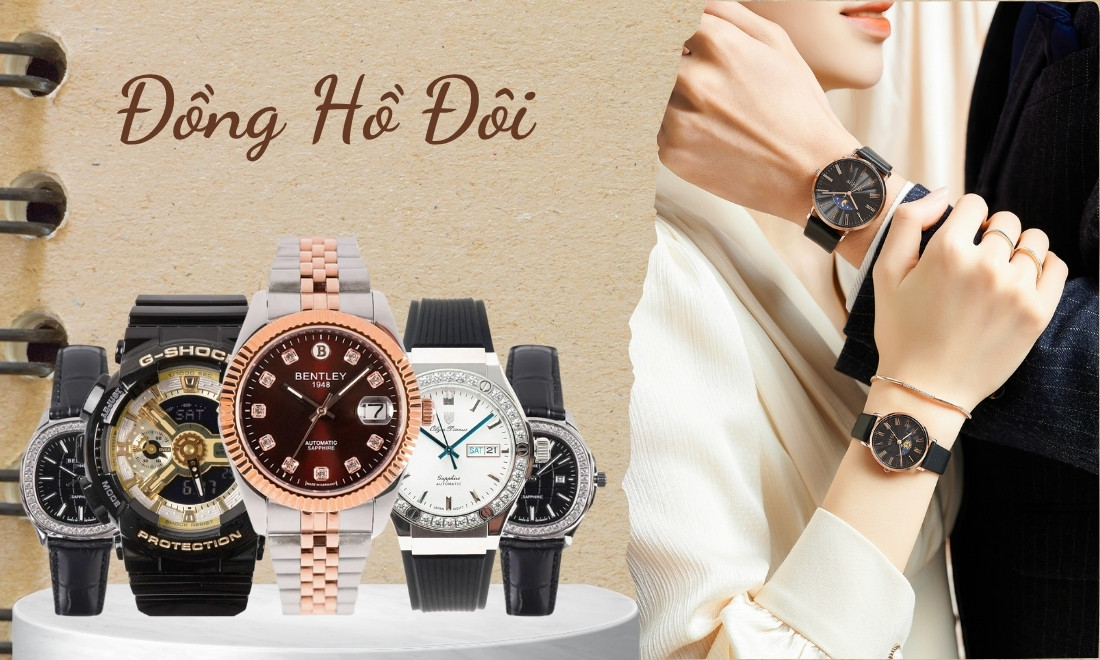 Đồng hồ đôi thanh lịch cho cặp đôi nhân dịp kỷ niệm ngày cưới