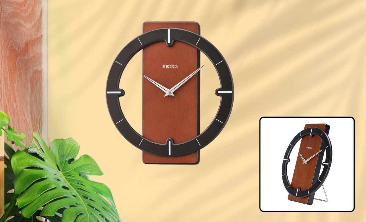 đồng hồ gỗ treo tường để bàn Seiko QXA774Z