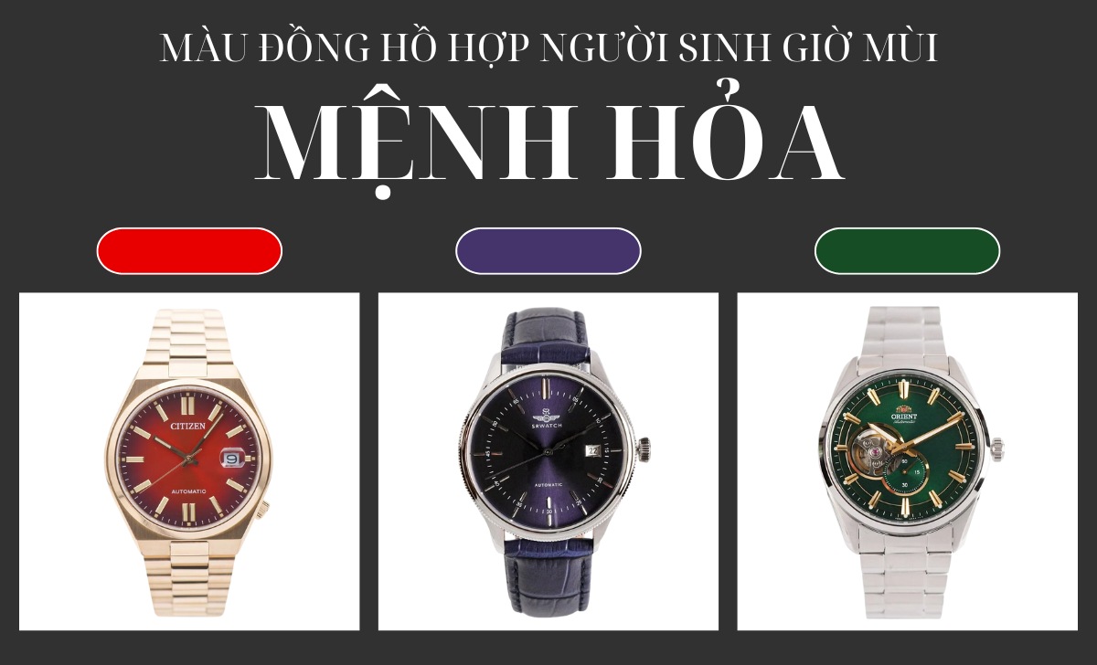 Giờ Mùi là mấy giờ? Chọn đồng hồ hợp can chi người sinh giờ Mùi 39 đồng hồ hợp người sinh giờ Mùi mệnh Hỏa