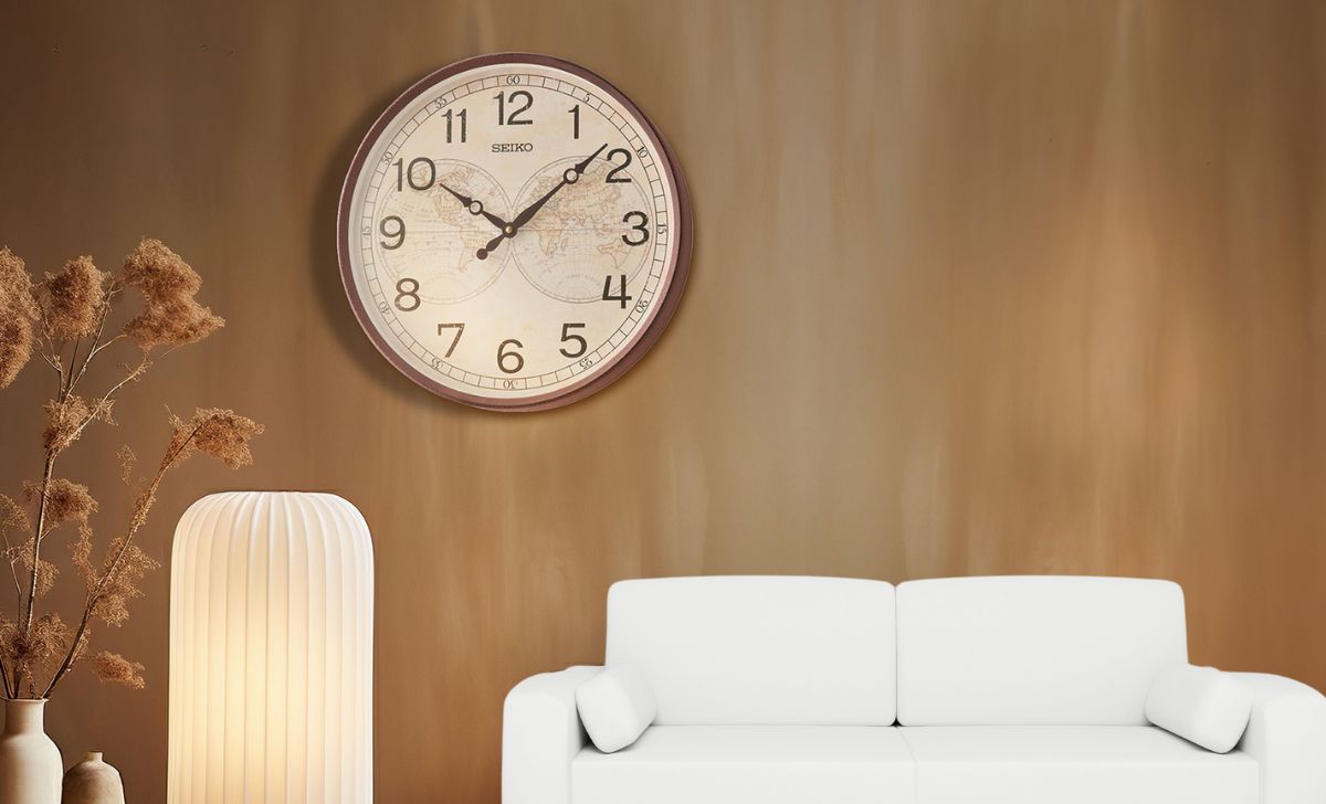 10+ mẫu đồng hồ treo tường trang trí phòng khách hợp mệnh phong thủy 6 Đồng hồ treo tường Seiko QXA803B