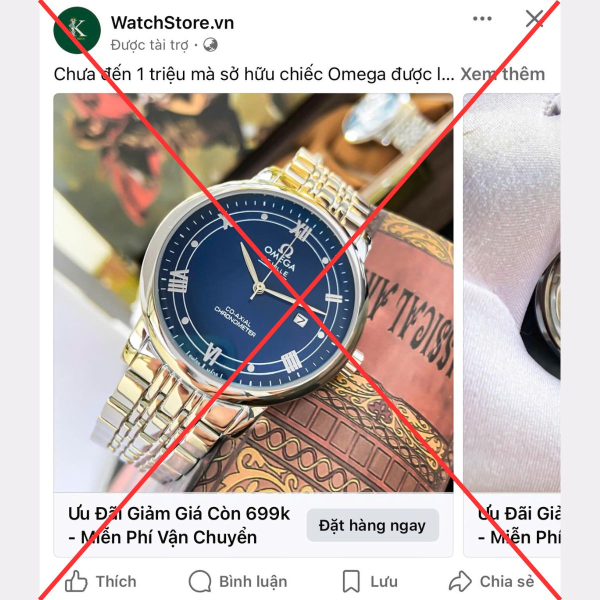 fanpage giả mạo watchstore