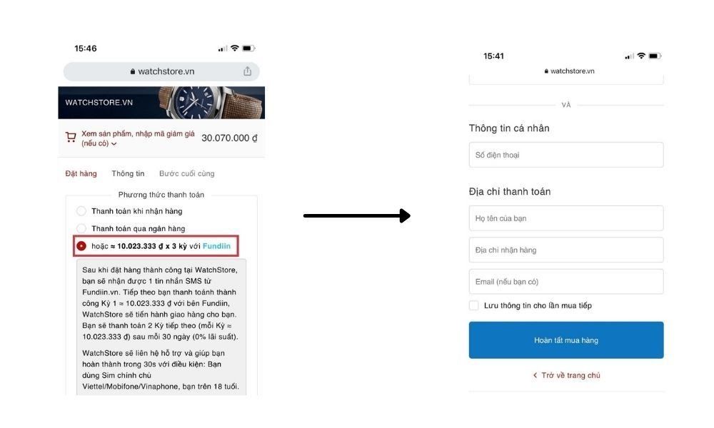 Hướng dẫn mua trước trả sau tại WatchStore với Fundiin - Ảnh 5