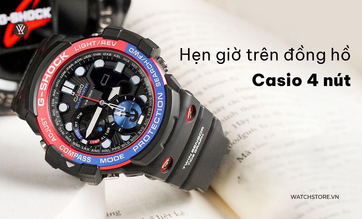 Cách chỉnh ngày, giờ, múi giờ, báo thức đồng hồ Casio 4 nút 6 hẹn giờ đồng hồ Casio 4 nút