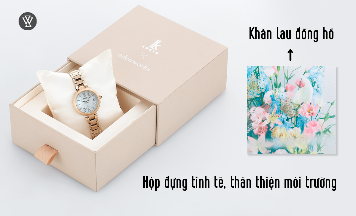 6 mẫu đồng hồ nữ Seiko Lukia Grow mới với họa tiết hoa nở 3 Hộp đựng tinh tế Seiko Lukia Grow