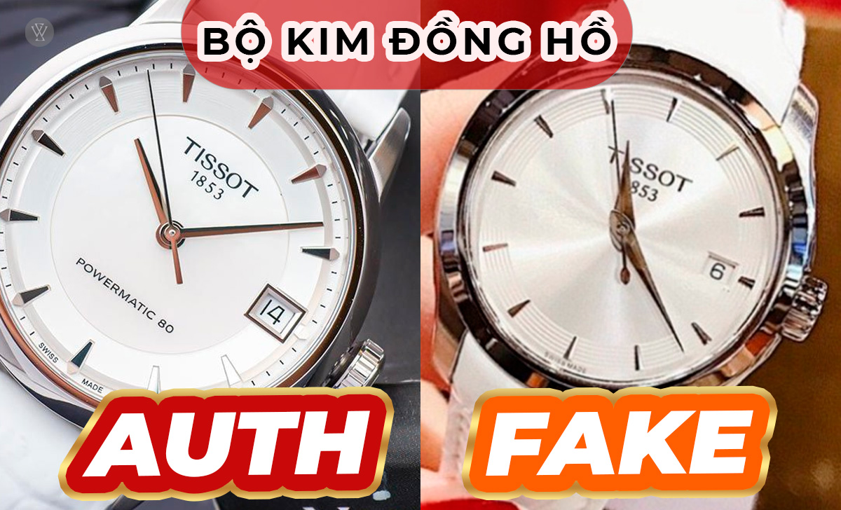 Phân biệt đồng hồ Tissot thật và đồng hồ Tissot 1853 Trung Quốc 2 kim đồng hồ Tissot auth fake