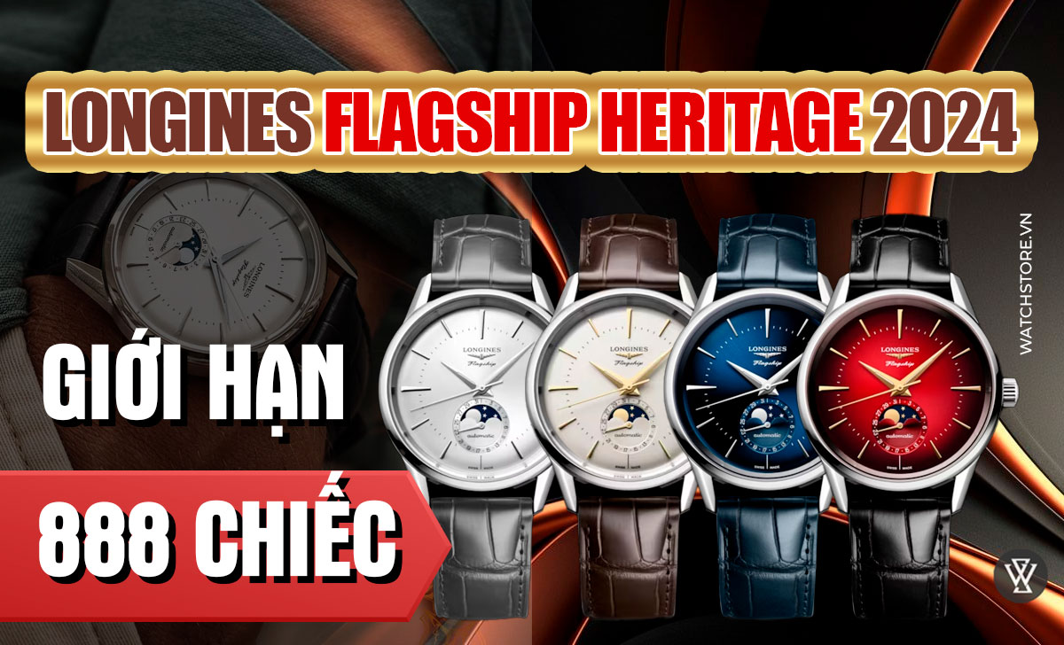 Longines Flagship Heritage 2024 bản mới giới hạn 888 chiếc 1 Longines Flagship Heritage 2024 giới hạn 888 chiếc