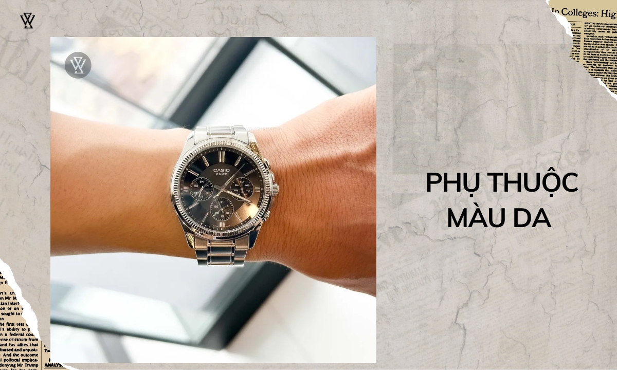 Con trai nên mua đồng hồ dây da hay dây kim loại 9 Da ngăm đen nên chọn dây đeo kim loại