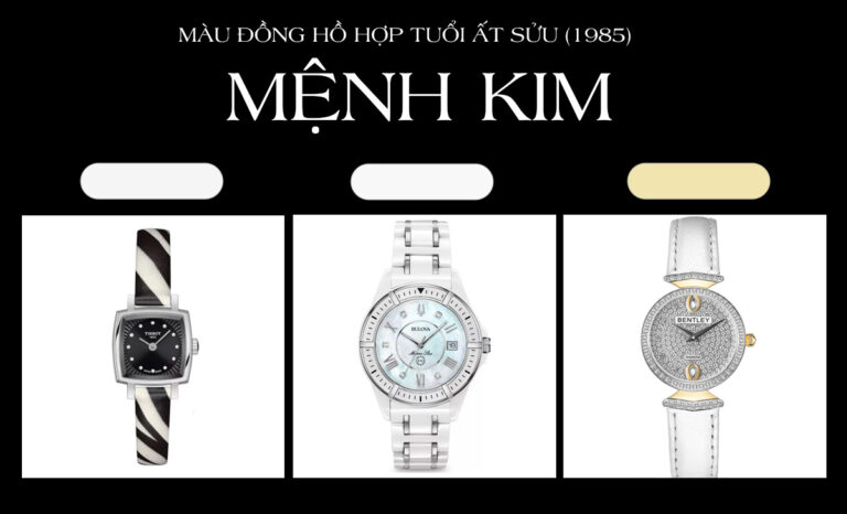 màu đồng hồ hợp tuổi Đinh Sửu