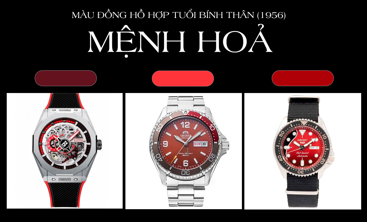 Tuổi Thân nên đeo đồng hồ màu gì tốt? 50 mẫu hợp mệnh 1 màu đồng hồ hợp tuổi Bính Thân