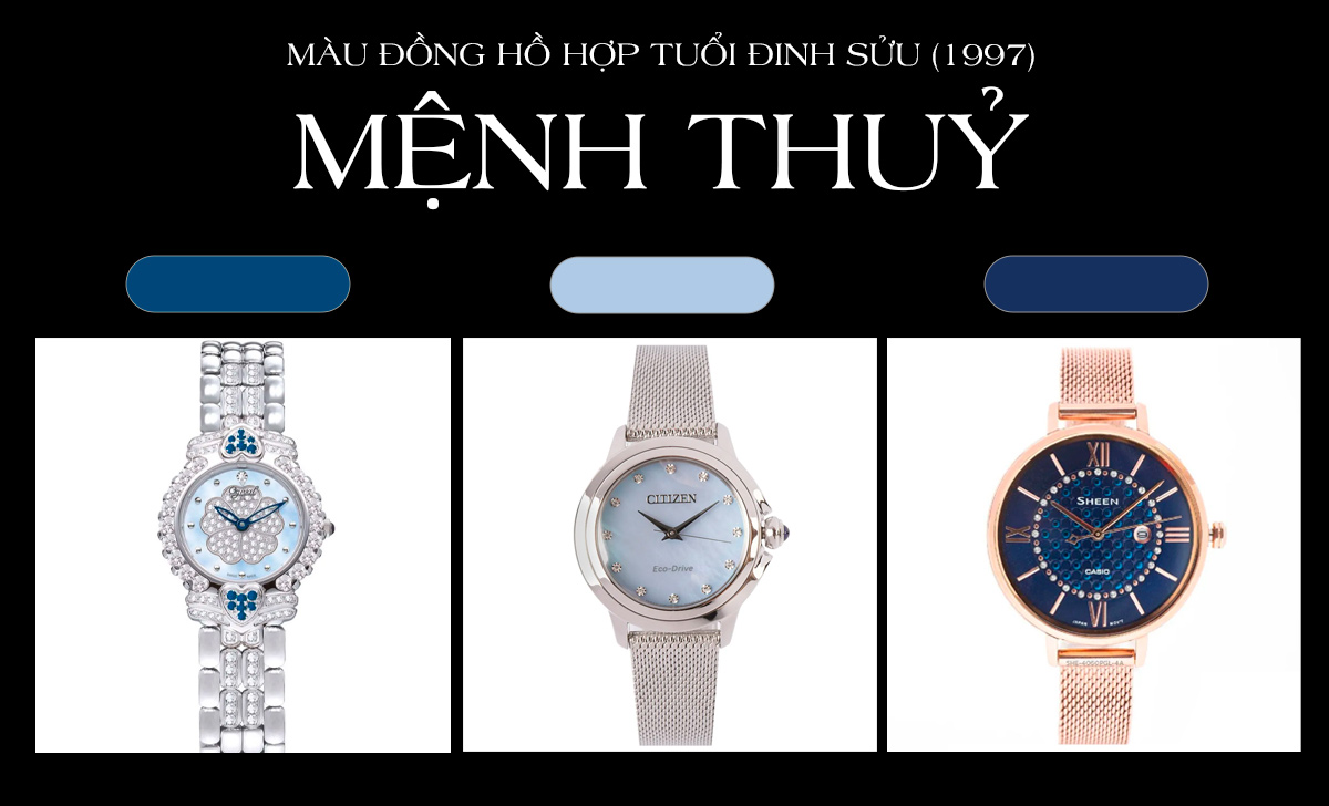 màu đồng hồ hợp tuổi Quý Sửu