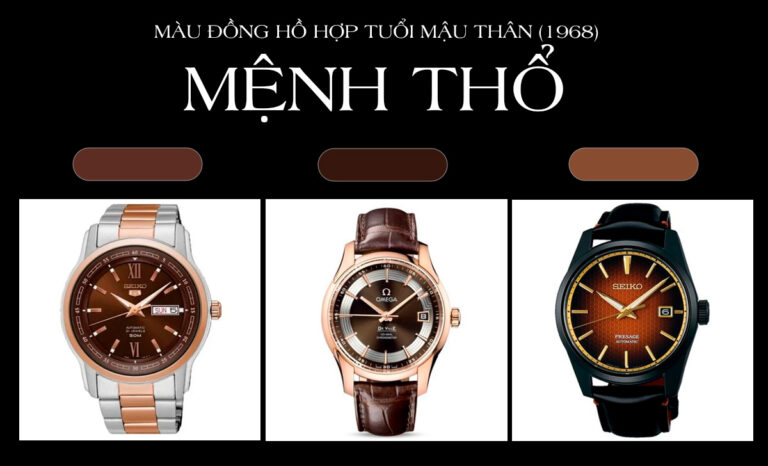 màu đồng hồ hợp tuổi Nhâm Thân