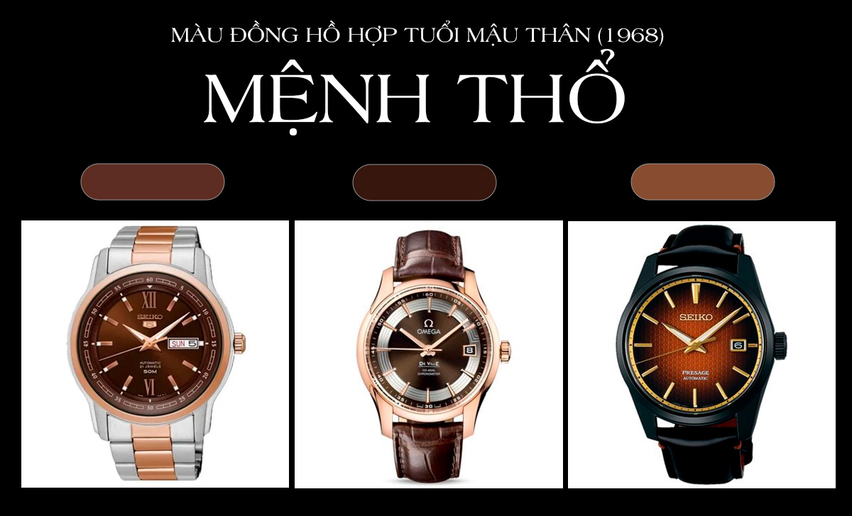 Tuổi Thân nên đeo đồng hồ màu gì tốt? 50 mẫu hợp mệnh 2 màu đồng hồ hợp tuổi Mậu Thân