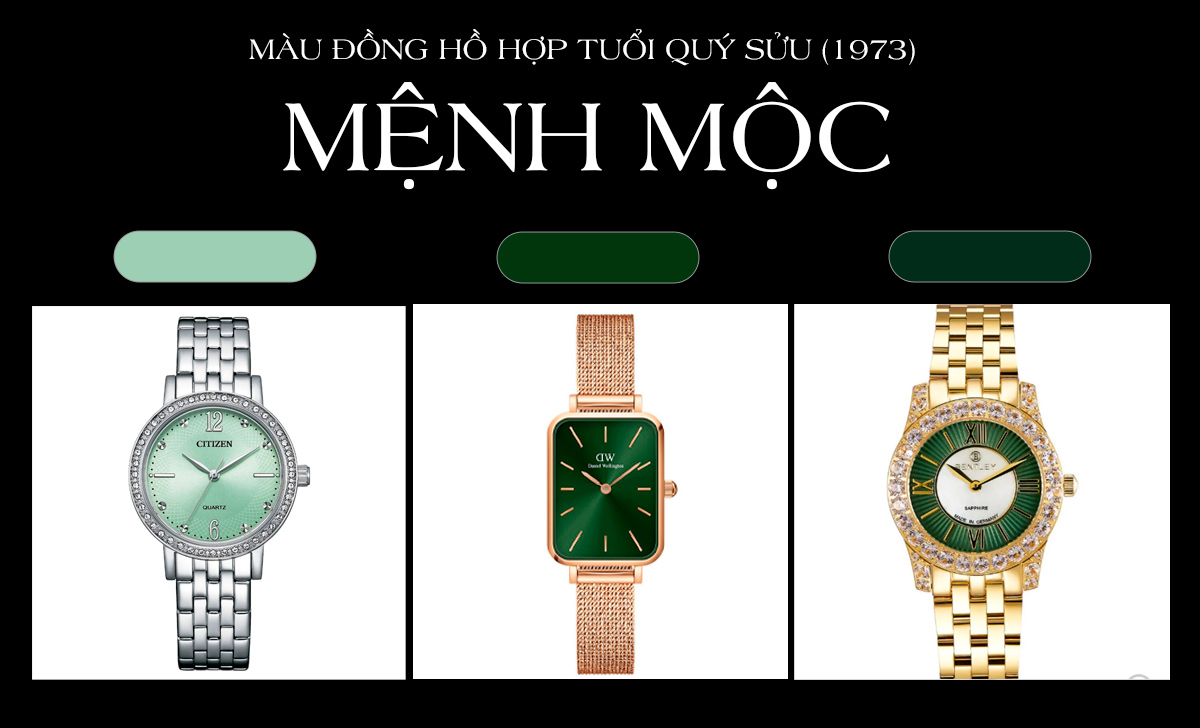 màu đồng hồ hợp tuổi Kỷ Sửu