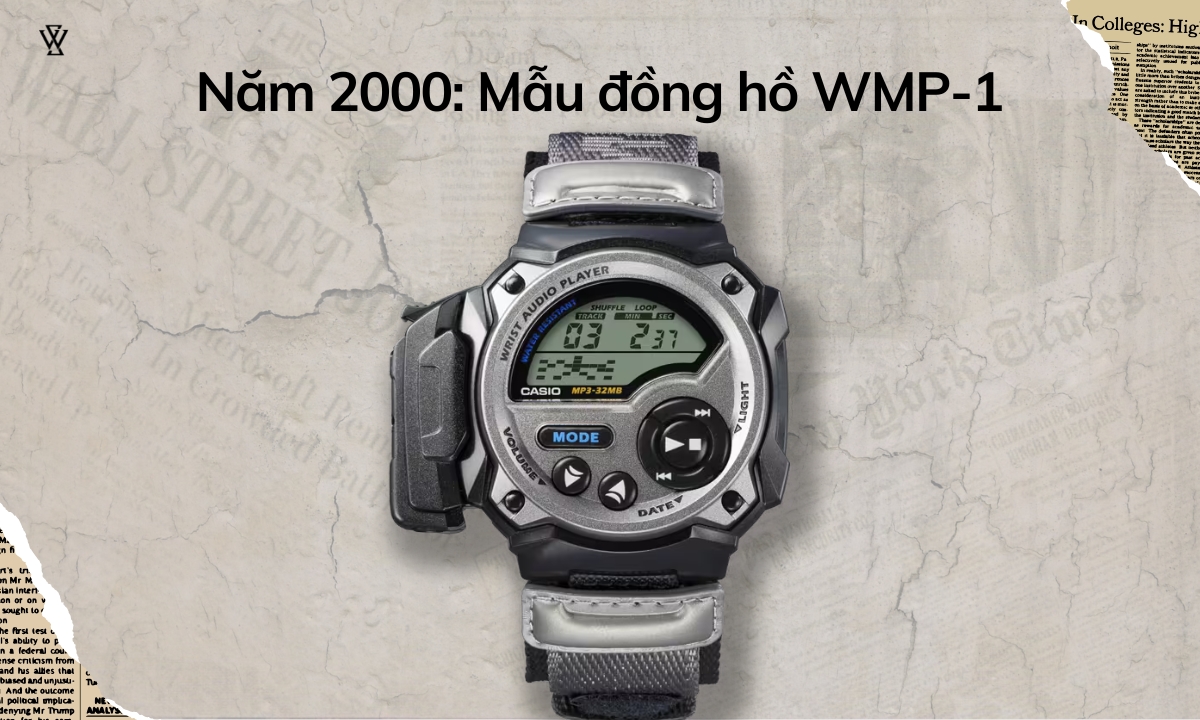 Đồng hồ Casio thập niên 2000 2 Lần đầu xuất hiện chức năng nghe nhạc MP3 tích hợp trên đồng hồ