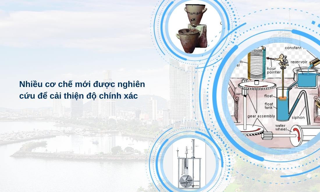 Clepsydra là gì? Khám phá đồng hồ nước – cỗ máy thời gian cổ xưa 4 Các nhà phát minh đã nghiên cứu ra nhiều cơ chế mới