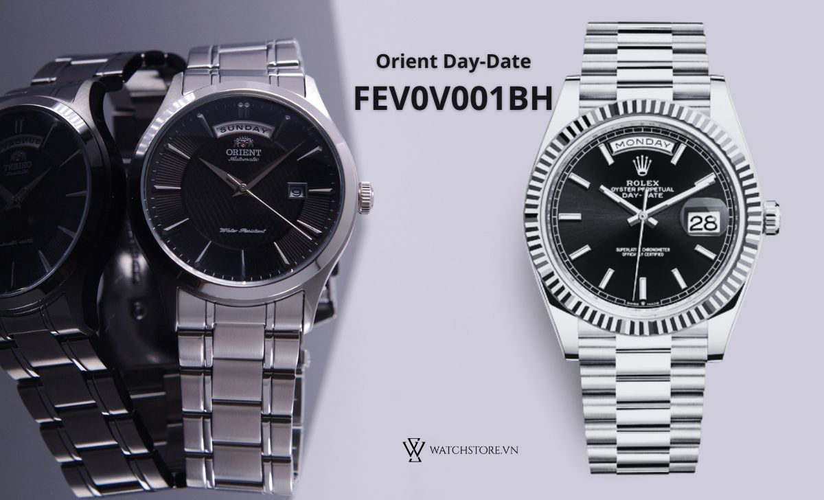 11 mẫu đồng hồ Orient tiểu Rolex đẹp dưới 10 triệu nên mua 9 Orient Day-Date FEV0V001BH