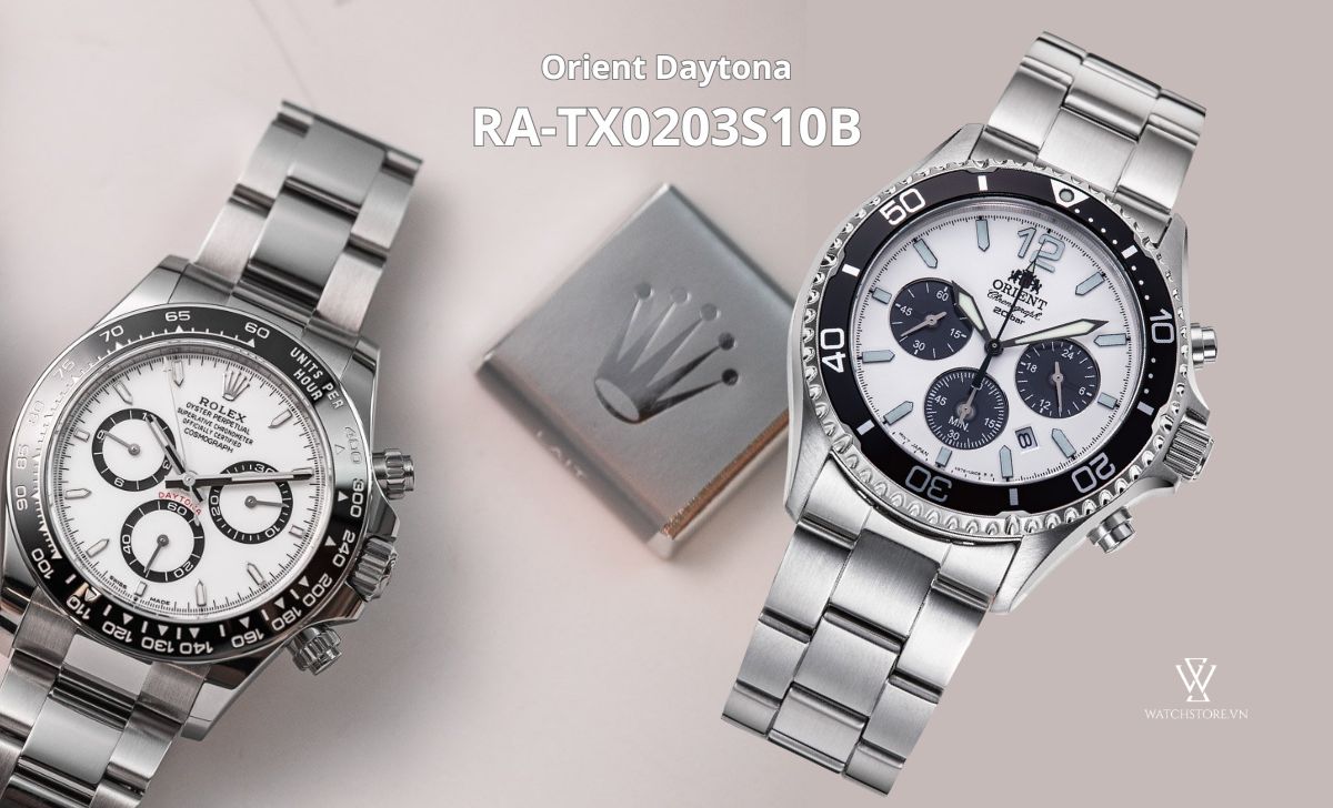 11 mẫu đồng hồ Orient tiểu Rolex đẹp dưới 10 triệu nên mua 3 Orient Daytona RA-TX0203S10B