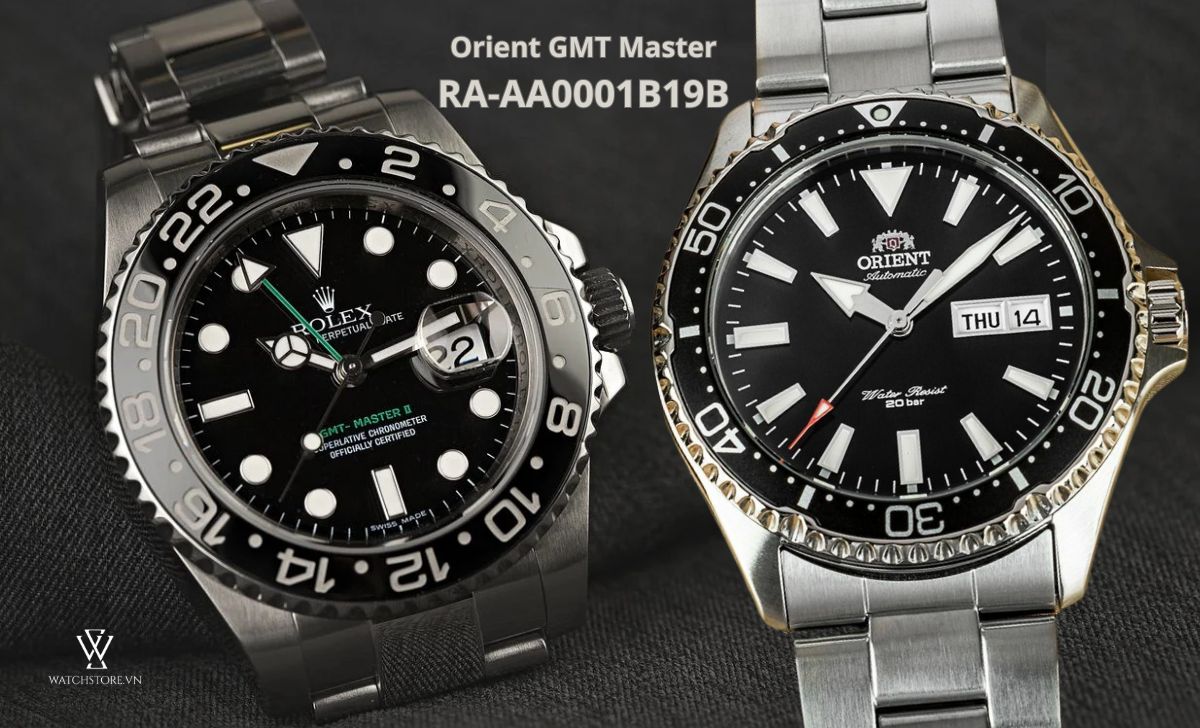 11 mẫu đồng hồ Orient tiểu Rolex đẹp dưới 10 triệu nên mua 5 Orient GMT Master RA-AA0001B19B