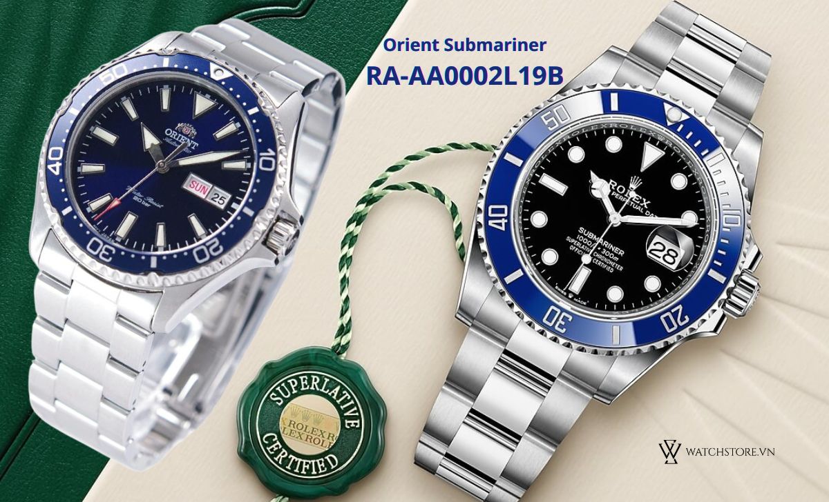 11 mẫu đồng hồ Orient tiểu Rolex đẹp dưới 10 triệu nên mua 4 Orient Submariner RA-AA0002L19B