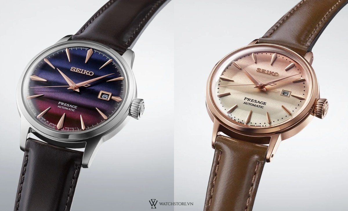 2 mẫu đồng hồ mới Seiko Cocktail Time STAR BAR Limited 2024 4 seiko cocktail 2024 mặt số chuyển màu gradient