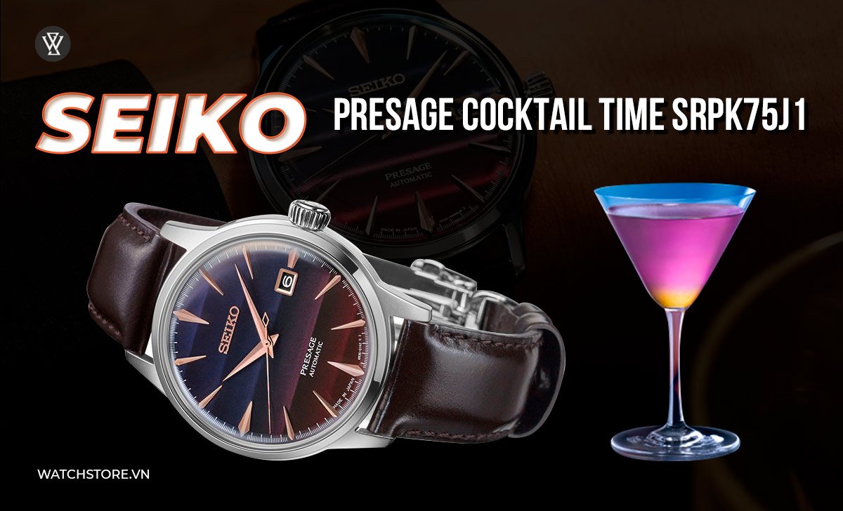 Top 16 những mẫu đồng hồ nam dây da đẹp mới lịch lãm 2024 2 seiko presage cocktail time srpk75j1