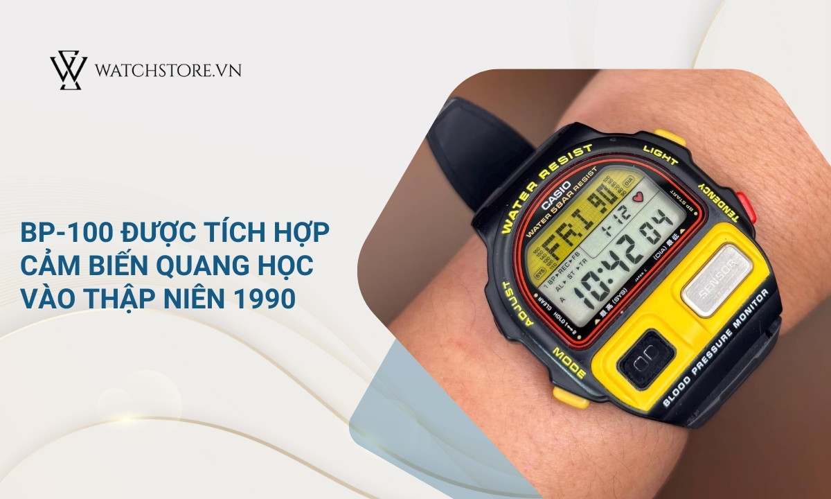 Thập niên 1990 - những bước chuyển mình của thương hiệu Casio 2 Sản phẩm BP-100 được tích hợp cảm biến quang học