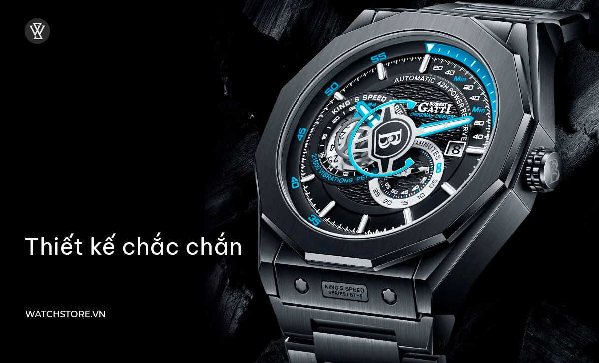 thiết kế đồng hồ bonest gatti chắc chắn
