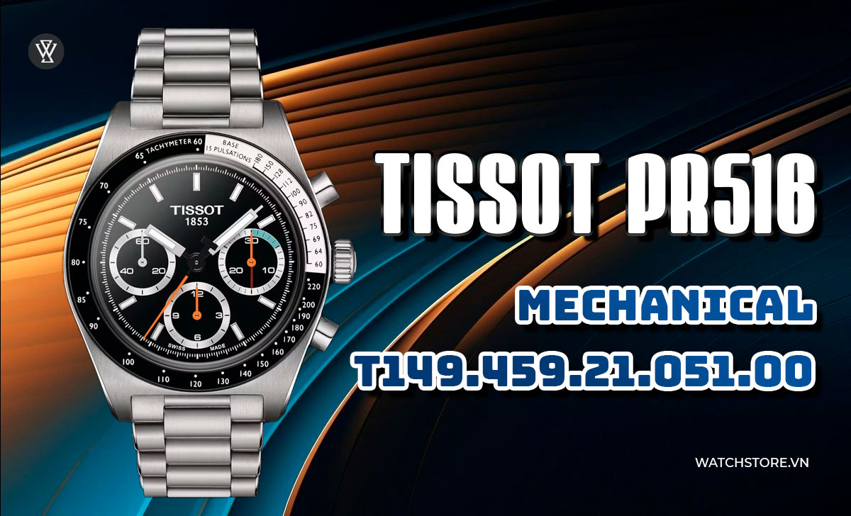 Top 5 mẫu đồng hồ Tissot nam mới nhất 2024 6 Tissot PR 516 Mechanical T149.459.21.051.00