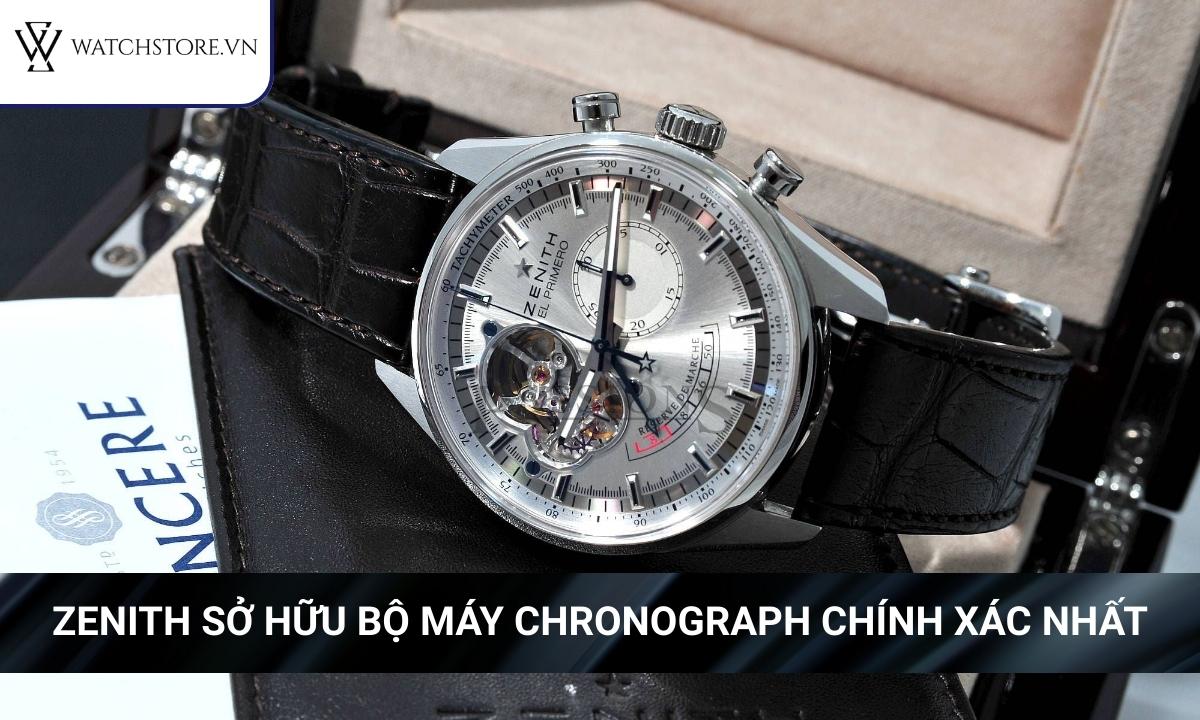 Top 10 thương hiệu đồng hồ Thụy Sĩ tốt nhất hiện nay 7 Zenith sở hữu bộ máy chronograph chính xác nhất trên thế giới