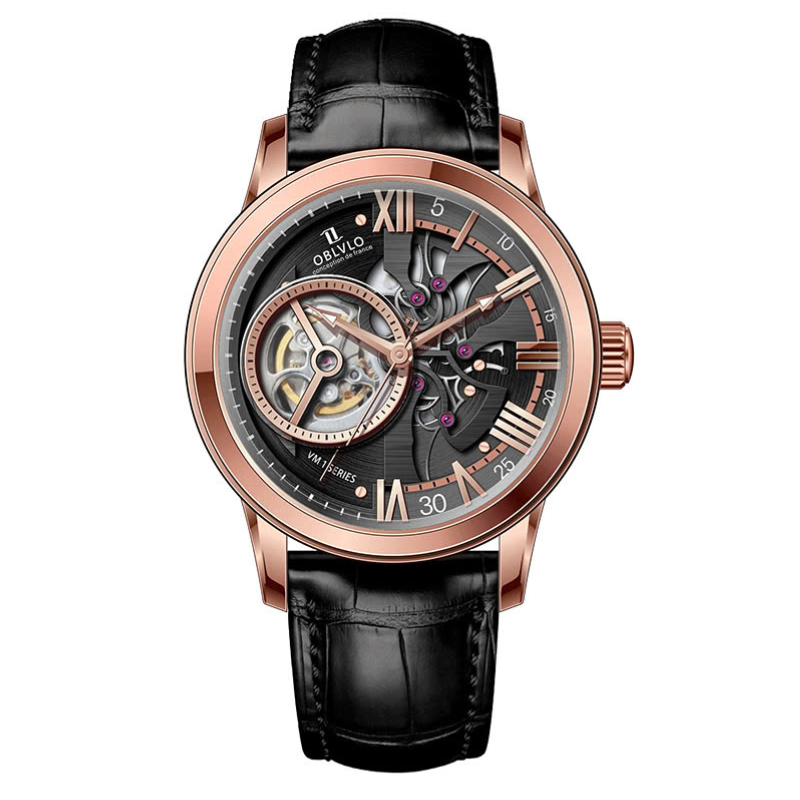 Đồng Hồ Oblvlo 42mm Nam VMQ-PBBL