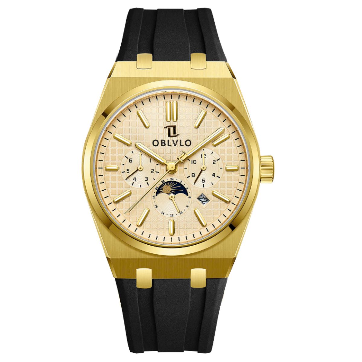 Đồng Hồ Oblvlo 40mm Nam TM-MUT-GGGS