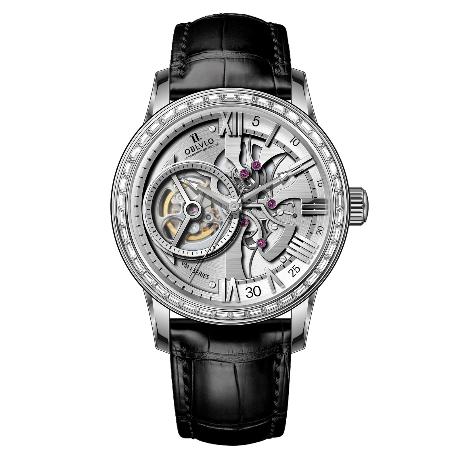Đồng Hồ Oblvlo 42mm Nam VMQ-D-YWBL