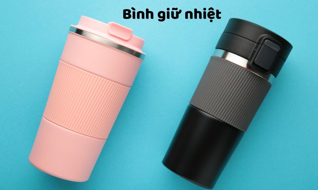 35+ Quà tặng cho nam theo từng mối quan hệ và lời chúc phù hợp 16 Bình giữ nhiệt kèm theo ly sứ là set quà tặng cho nam là anh đồng nghiệp vừa thiết thực, vừa an toàn