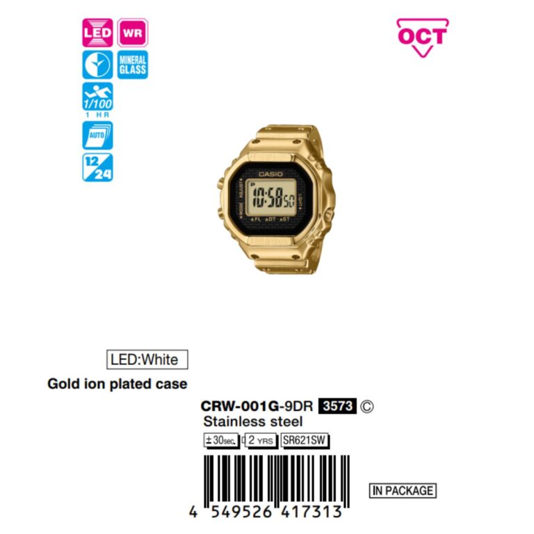 Nhẫn Casio CRW-001G-9DR