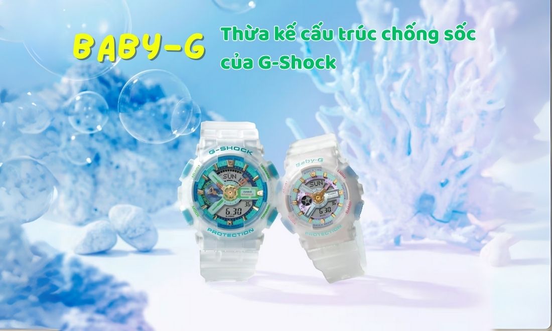 Đồng hồ Casio Baby-G 49 Baby-G kế thừa độ bền, khả năng chống sốc của G-Shock