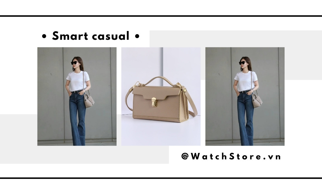 Phối đồ công sở 2025 – 15 outfit thanh lịch và hiện đại cho nàng 23 Smart casual nữ áo sơ mi trơn phối quần tây tối màu