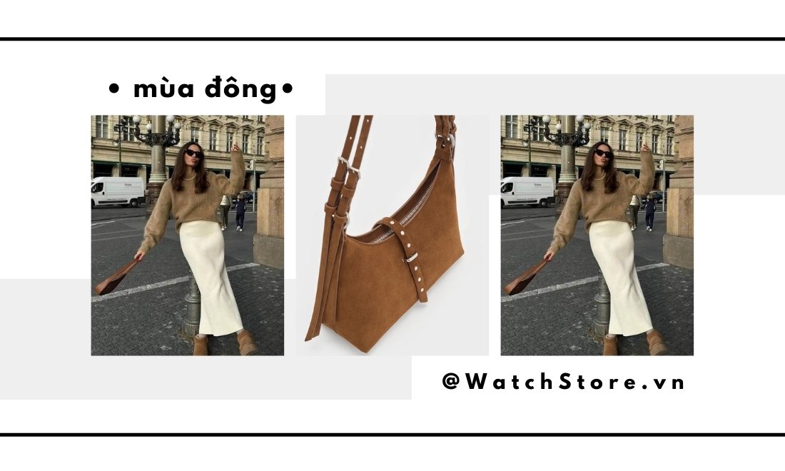 Phối đồ công sở 2025 – 15 outfit thanh lịch và hiện đại cho nàng 19 Sự kết hợp giữa áo len cổ lọ màu nâu và chân váy dài