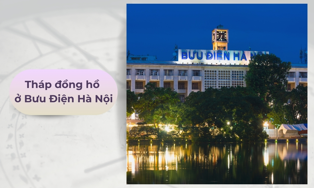 Tháp thời gian ở Bưu điện Hà Nội