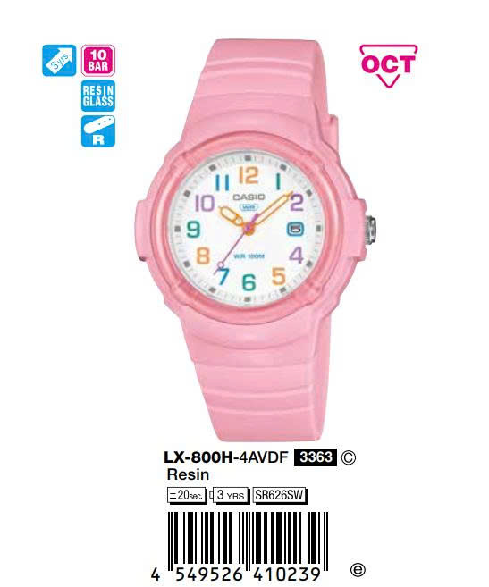 Casio 40mm Nữ LX-800H-4AVDF