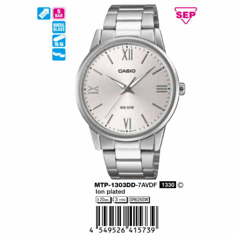 Casio 40mm Nam MTP-1303DD-7AVDF