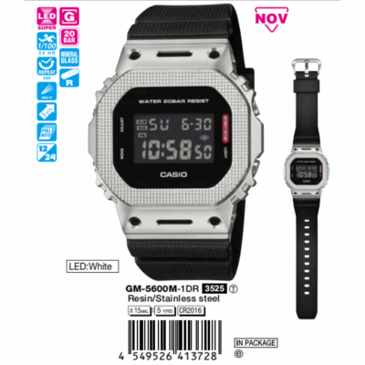 Ảnh sản phẩm .49.6 x 43.2 x 13.0 mm / 73 g Nam GM-5600M-1DR