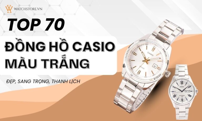 dong ho casio mau trang
