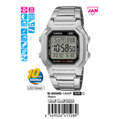 Ảnh sản phẩm Casio Nam W-800HD-1AVDF